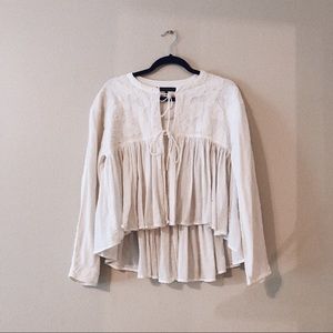 Boho Open Tie Hi-Low Top